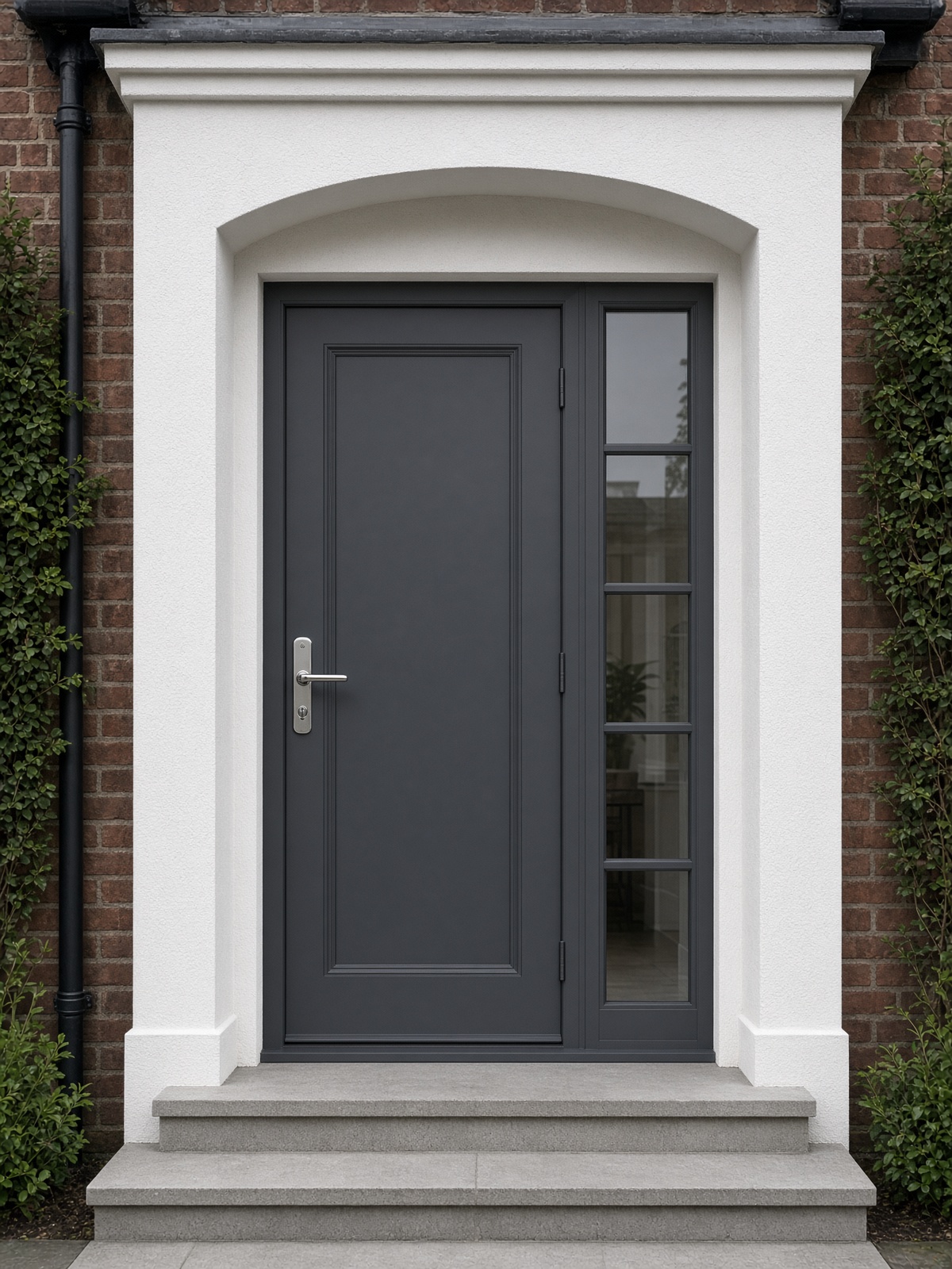 Anthracite composite front door
