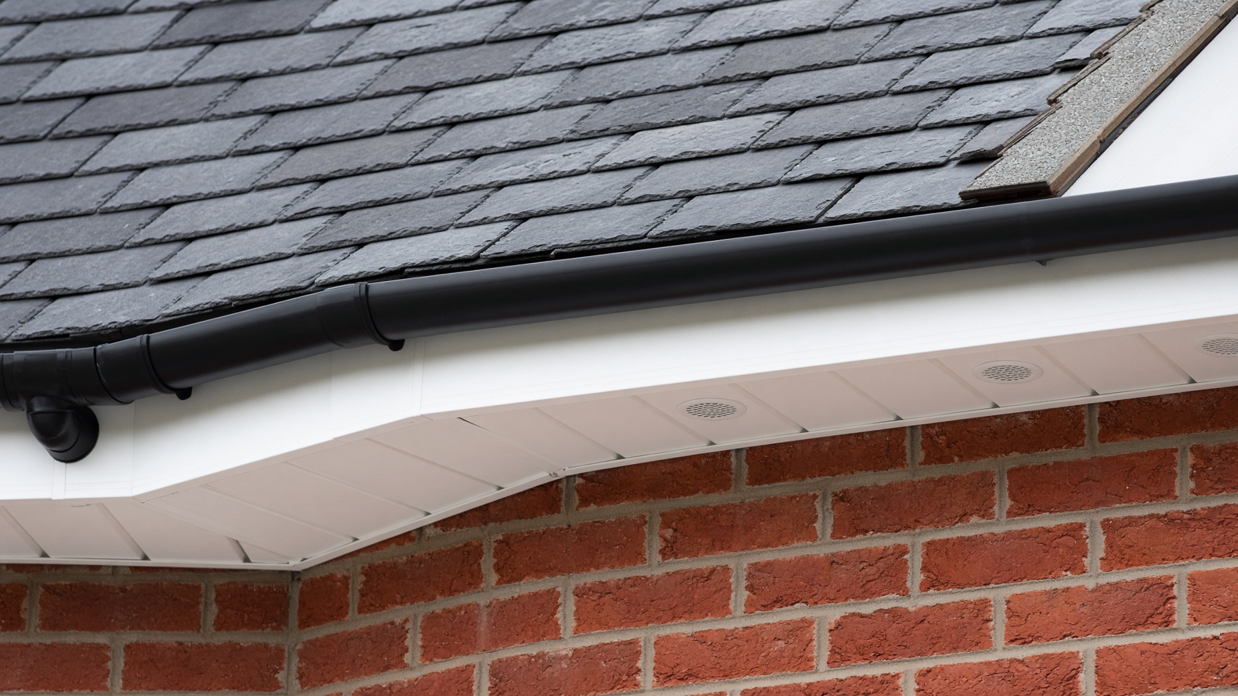 New fascia, soffit and gutter