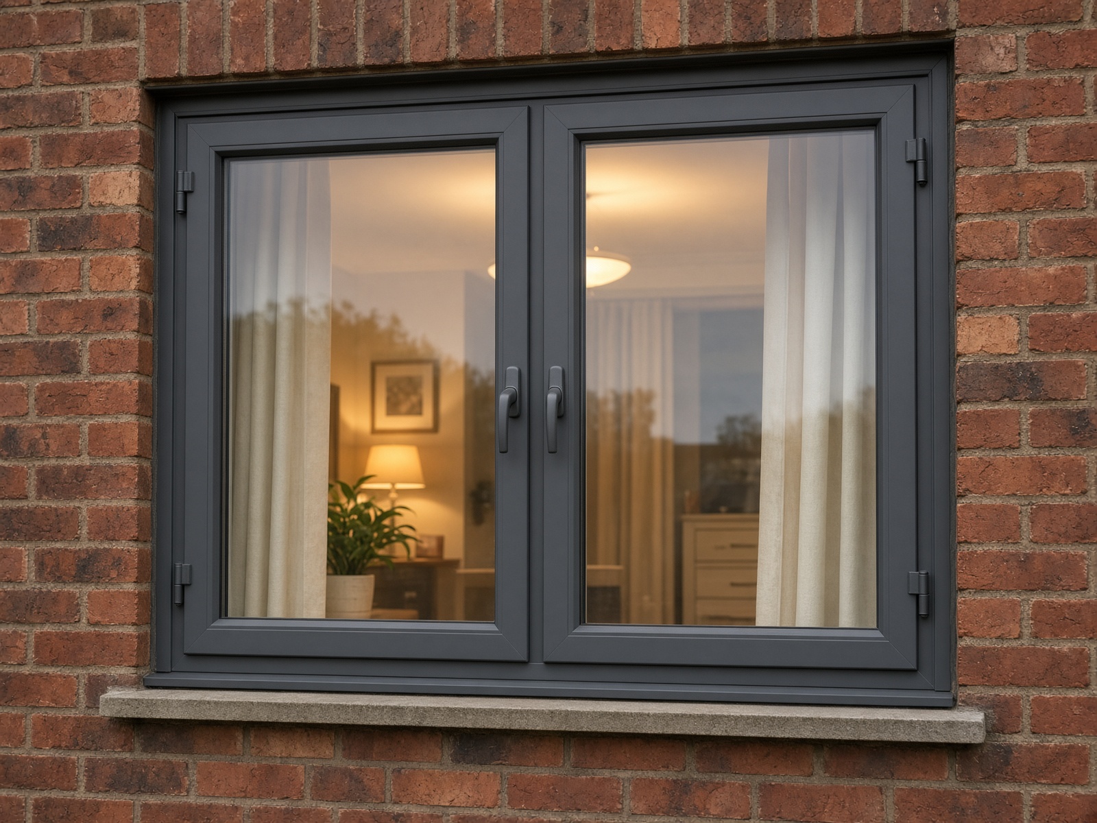 Anthracite uPVC window